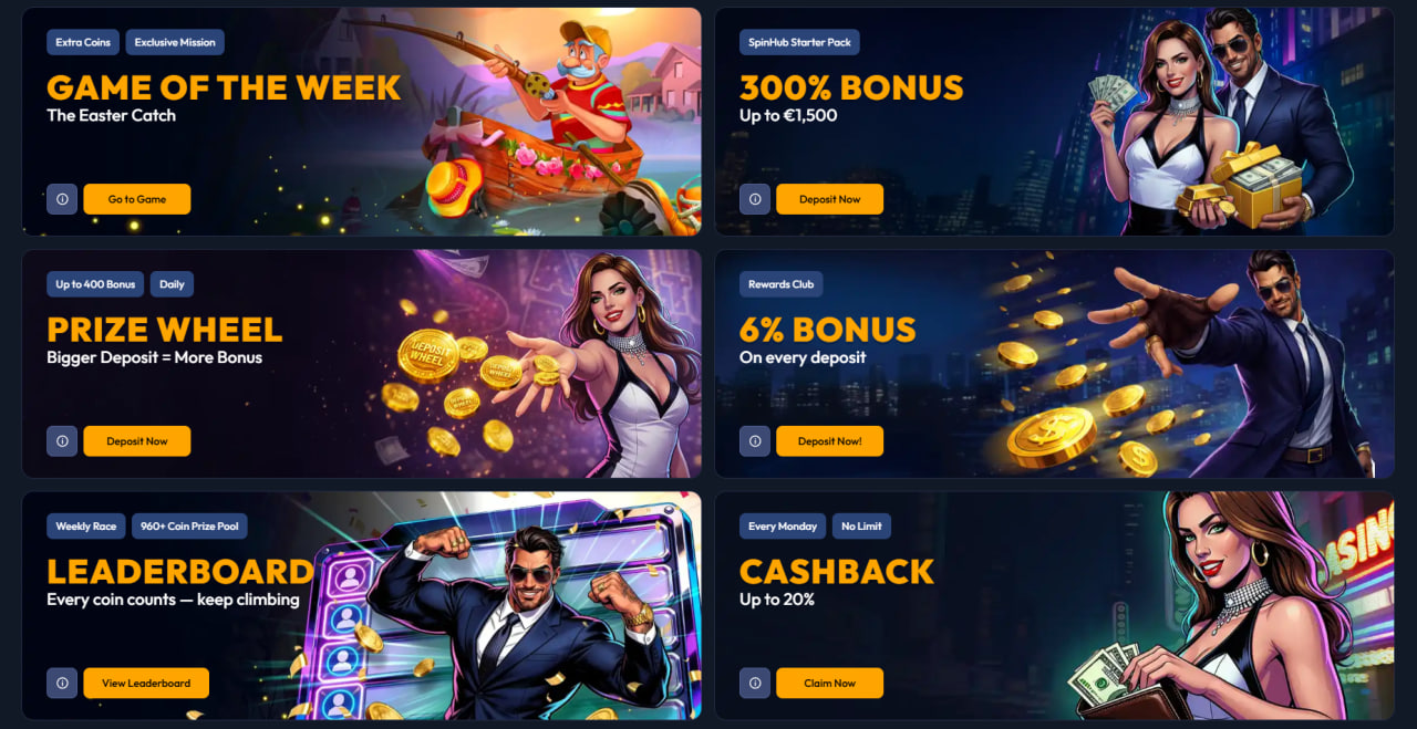 spinhub casino bonus